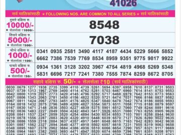 Dear Lottery Chart 2024