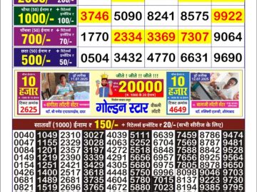 Dear Lottery Chart 2024