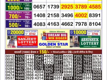 Dear Lottery Chart 2024