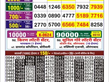 Dear Lottery Chart 2024