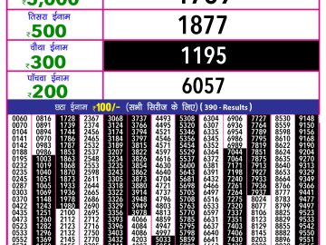 Dear Lottery Chart 2024