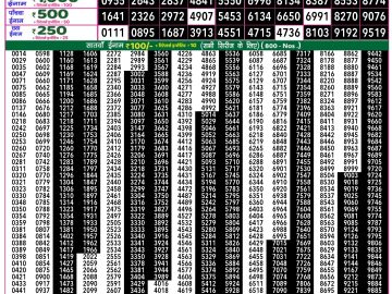 Dear Lottery Chart 2024