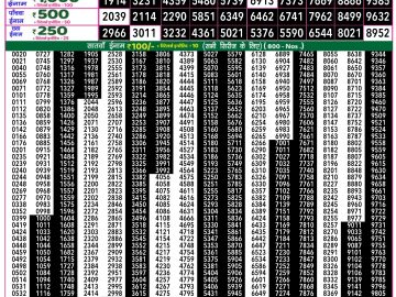 Dear Lottery Chart 2024