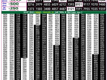 Dear Lottery Chart 2024