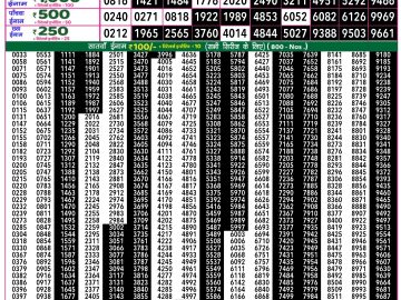 Dear Lottery Chart 2024