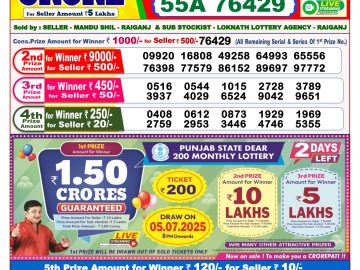 Dear Lottery Chart 2024