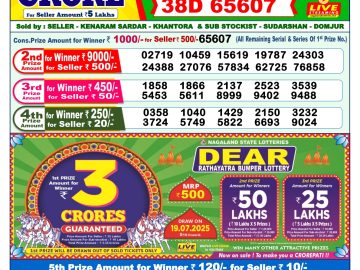 Dear Lottery Chart 2024