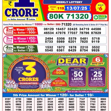 Dear Lottery Chart 2024