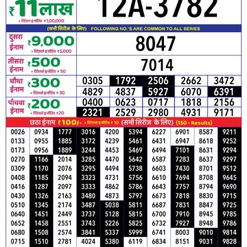 Dear Lottery Chart 2024