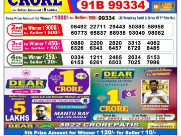 Dear Lottery Chart 2024