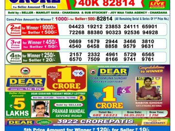 Dear Lottery Chart 2024