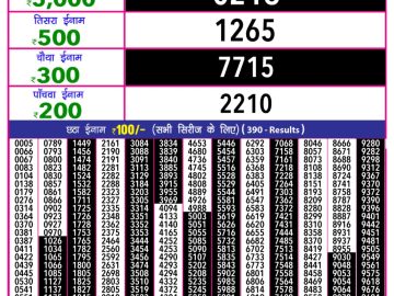 Dear Lottery Chart 2024
