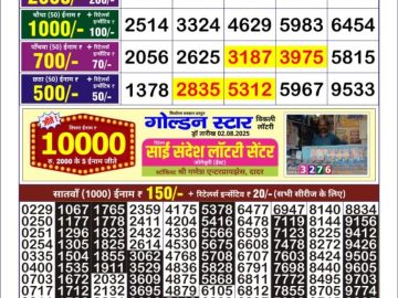 Dear Lottery Chart 2024