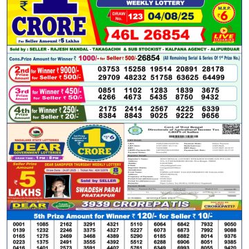 Dear Lottery Chart 2024