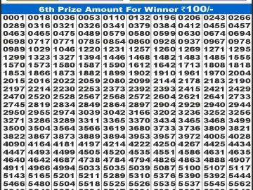 Dear Lottery Chart 2024
