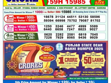 Dear Lottery Chart 2024