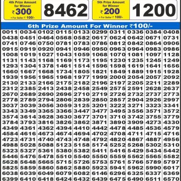 Dear Lottery Chart 2024