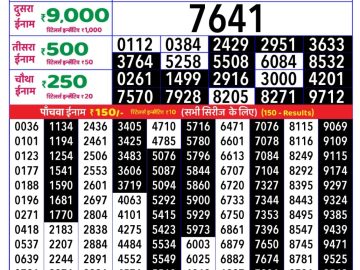 Dear Lottery Chart 2024