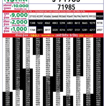 Dear Lottery Chart 2024