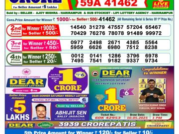 Dear Lottery Chart 2024