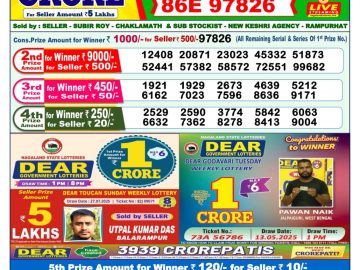 Dear Lottery Chart 2024