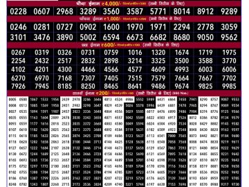 Dear Lottery Chart 2024