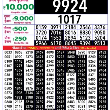 Dear Lottery Chart 2024