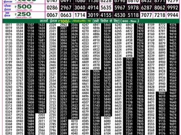 Dear Lottery Chart 2024