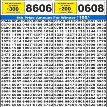 Dear Lottery Chart 2024