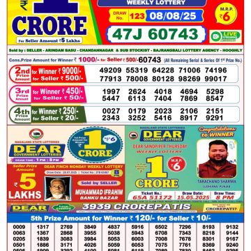 Dear Lottery Chart 2024