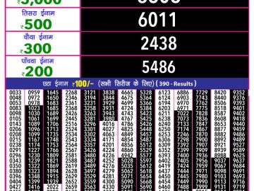 Dear Lottery Chart 2024