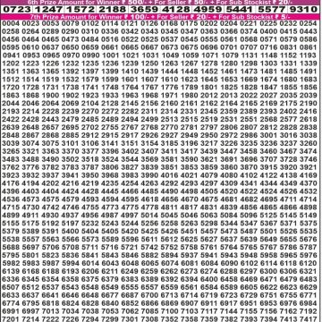 Dear Lottery Chart 2024