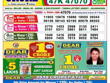 Dear Lottery Chart 2024
