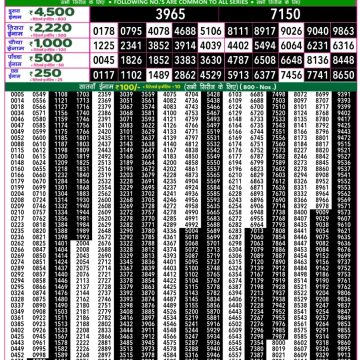 Dear Lottery Chart 2024
