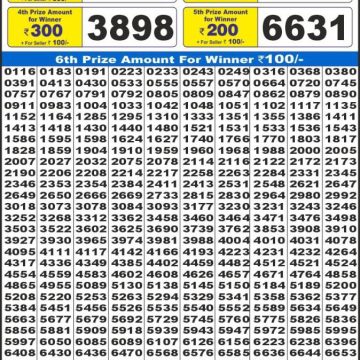 Dear Lottery Chart 2024