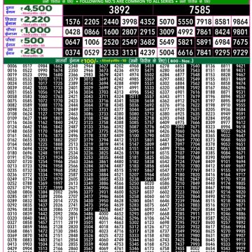 Dear Lottery Chart 2024
