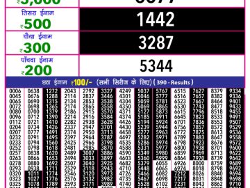 Dear Lottery Chart 2024