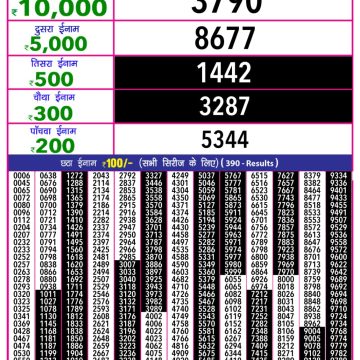 Dear Lottery Chart 2024