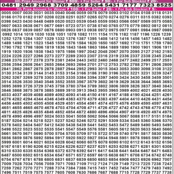 Dear Lottery Chart 2024