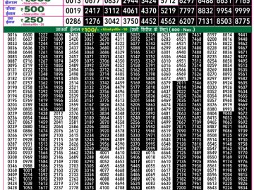 Dear Lottery Chart 2024