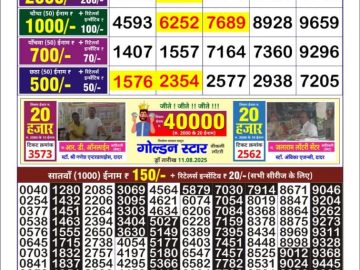 Dear Lottery Chart 2024