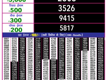Dear Lottery Chart 2024