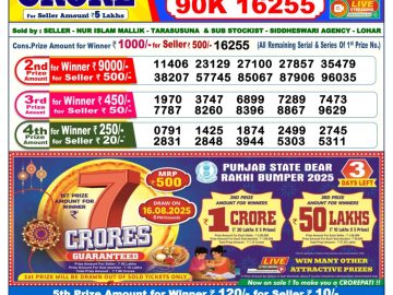 Dear Lottery Chart 2024
