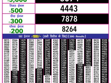 Dear Lottery Chart 2024