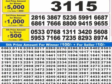 Dear Lottery Chart 2024