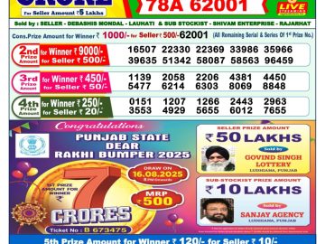 Dear Lottery Chart 2024