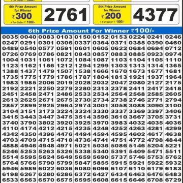 Dear Lottery Chart 2024