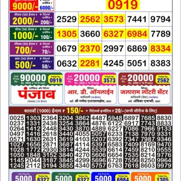 Dear Lottery Chart 2024